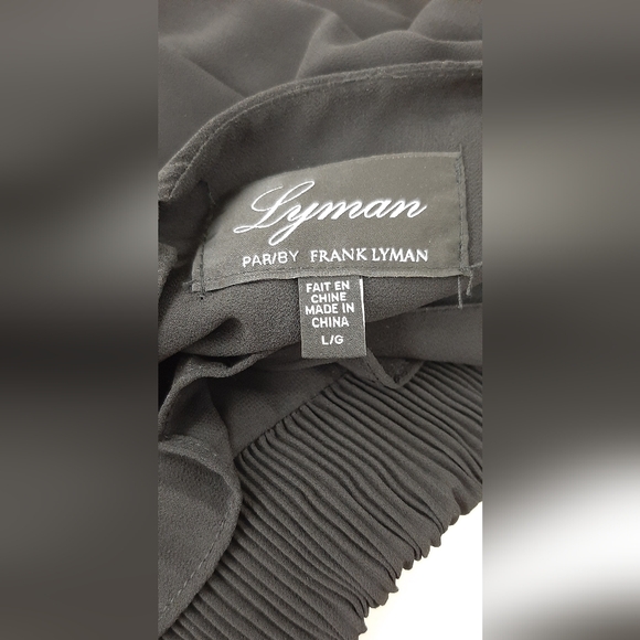 Frank Lyman Black Tiered Ruffle Dress (Large) - Picture 3 of 3